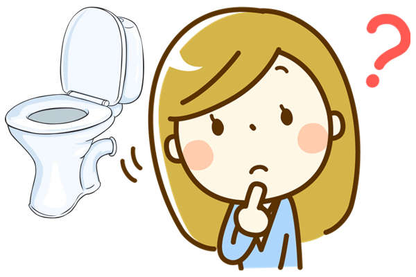 トイレつまりの前兆イラスト